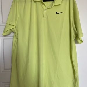 Electric green/yellow XL Nike Golf shirt (small stain)